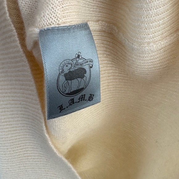 L.A.M.B. Gwen Stefani Cashmere Cut Out Ivory Sweater - Picture 5 of 7